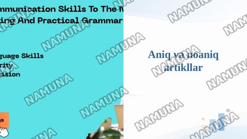 Aniq va noaniq artikllar — taqdimot