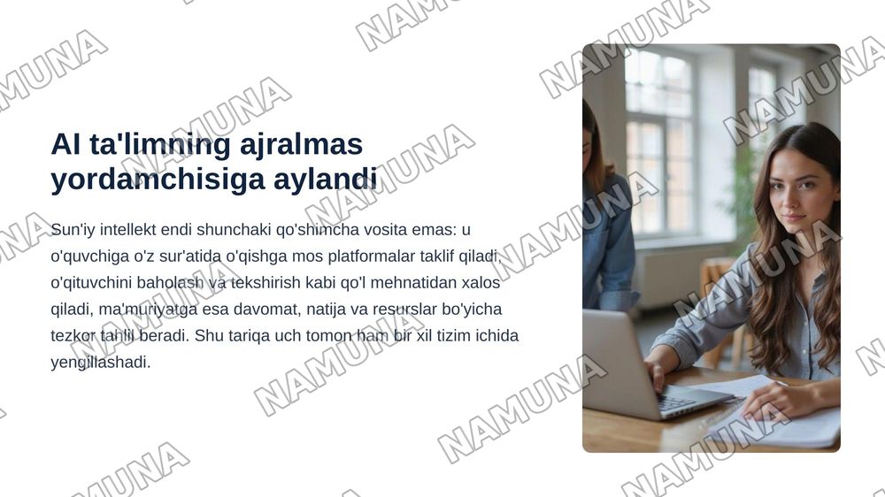 Suniy intellektning talimdagi oʻrni — zamonaviy taqdimot, 4-slayd