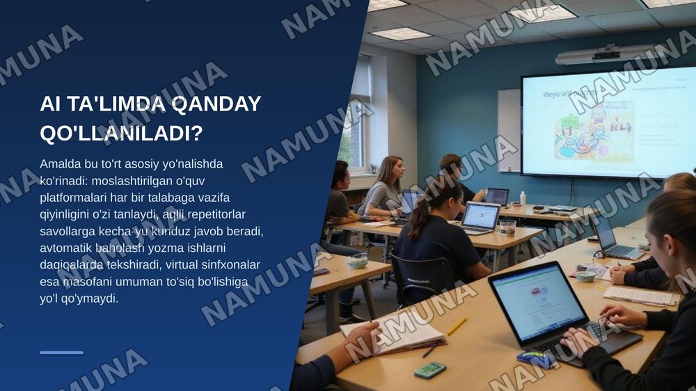 Suniy intellektning talimdagi oʻrni — zamonaviy taqdimot, 5-slayd