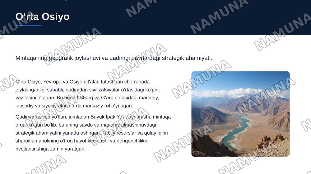 Enolit bronza va ilk temir davri Oʻrta Osiyo — zamonaviy taqdimot, 3-slayd
