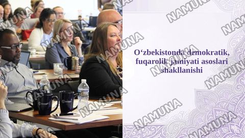O‘zbekistonda demokratik, fuqarolik jamiyati asoslari shakllanishi — taqdimot