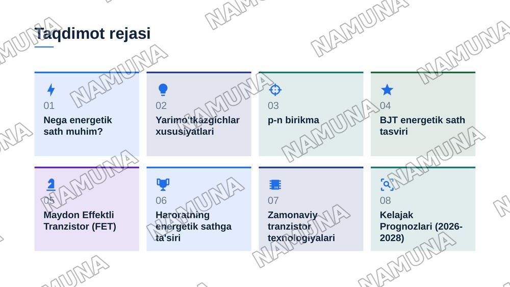 Tranzistorning energetik sath tasviri — zamonaviy taqdimot, 2-slayd