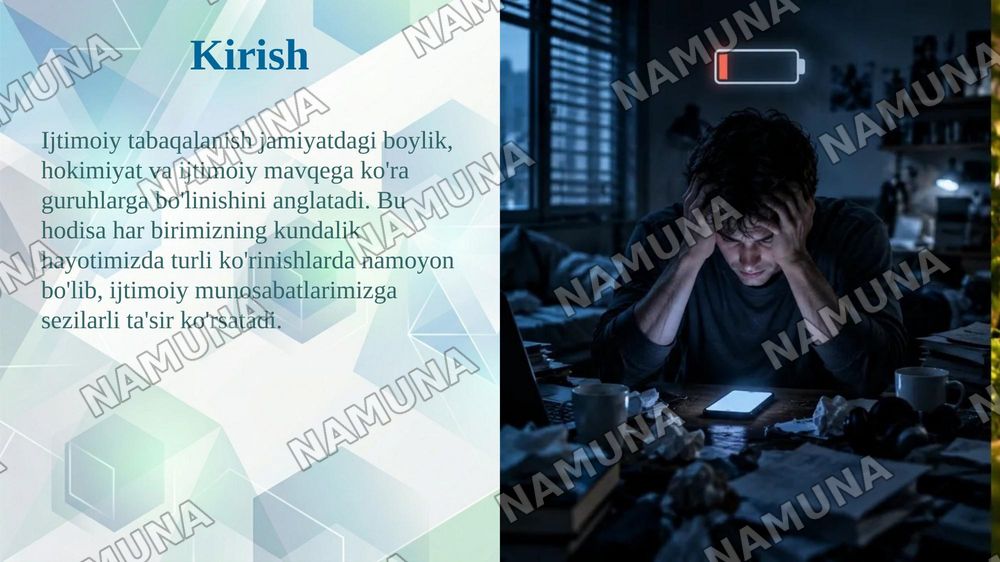 ⏳ Mavzu:Ijtimoiy tabaqalanish nima va u kundalik hayotimizda qanday namoyon bo‘ladi? — taqdimot, 3-slayd