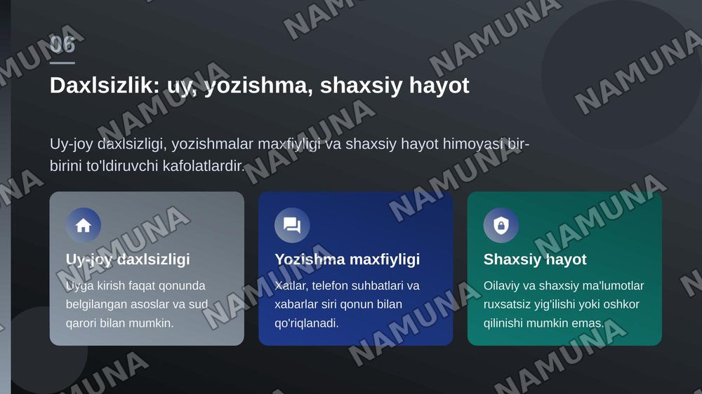 Shaxshiy huquq va erkinliklar — zamonaviy taqdimot, 7-slayd