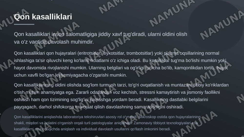 Qon — zamonaviy taqdimot, 7-slayd