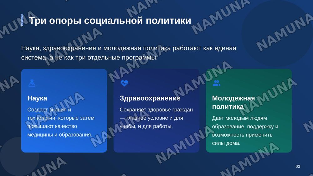 Реформы в социальной сфере: наука, здравоохранение и молодежная политика. — zamonaviy taqdimot, 4-slayd