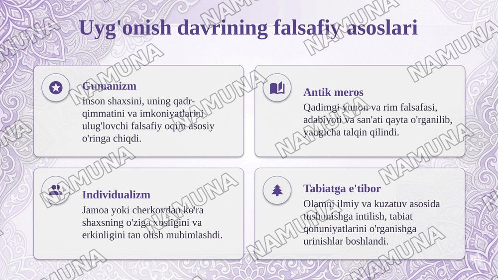 Uygʻonish davrining muhim faylasuflari va gʻoyalari — taqdimot, 4-slayd