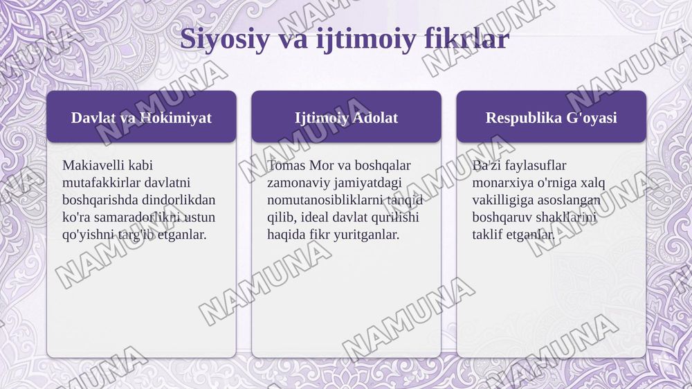Uygʻonish davrining muhim faylasuflari va gʻoyalari — taqdimot, 7-slayd