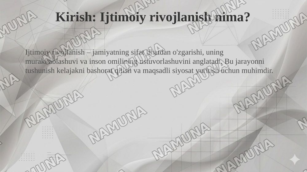 Ijtimoiy rivojlanish nazariyalari va uning metodologik asoslari — taqdimot, 3-slayd