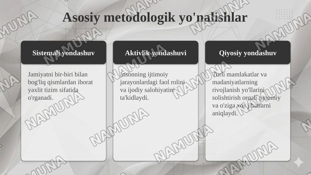 Ijtimoiy rivojlanish nazariyalari va uning metodologik asoslari — taqdimot, 7-slayd