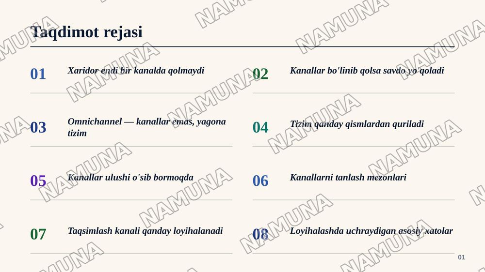 Omnichannel  (ko’p kanalli) savdo tizimi va zamonaviy taqsimlash kanallarini loyihalash. — zamonaviy taqdimot, 2-slayd
