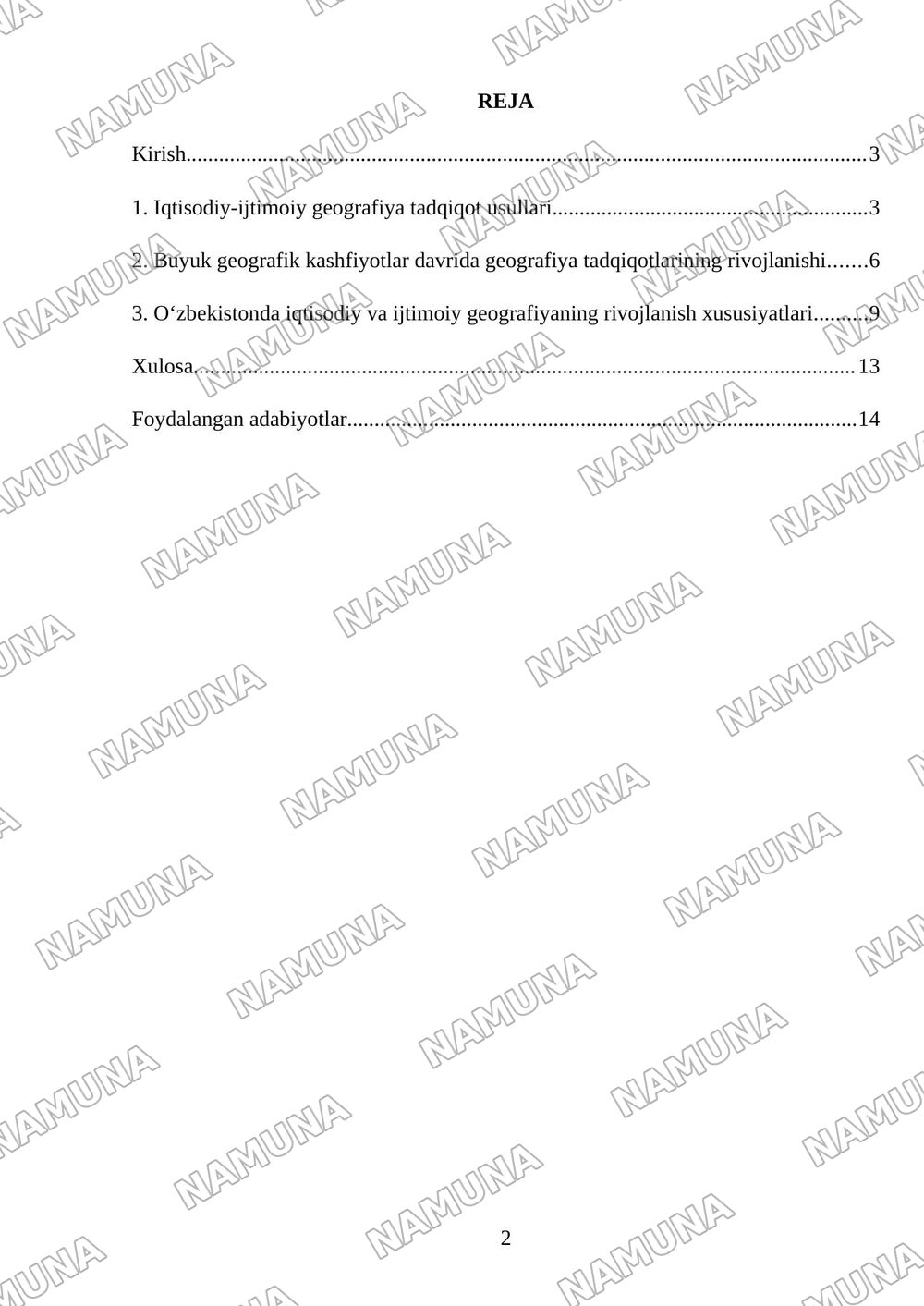 Iqtisodiy ijtimoiy geografiya tadqiqot usullari — mustaqil ish, 2-varaq