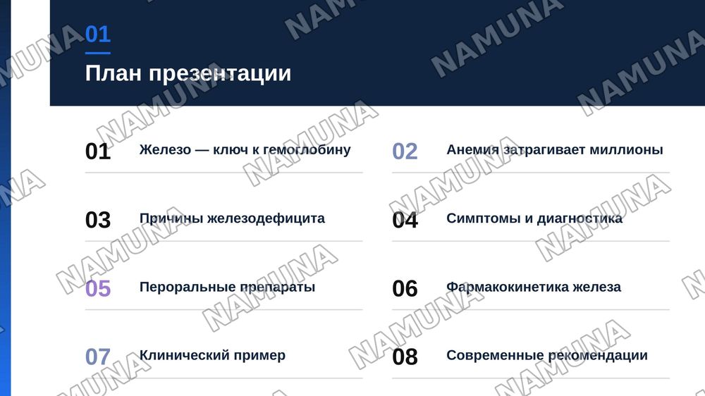 Железодефицитная анемия. По предмету фармакологии — zamonaviy taqdimot, 2-slayd
