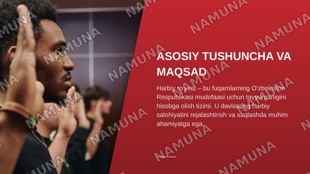 Harbiy royhat turlari — zamonaviy taqdimot, 4-slayd