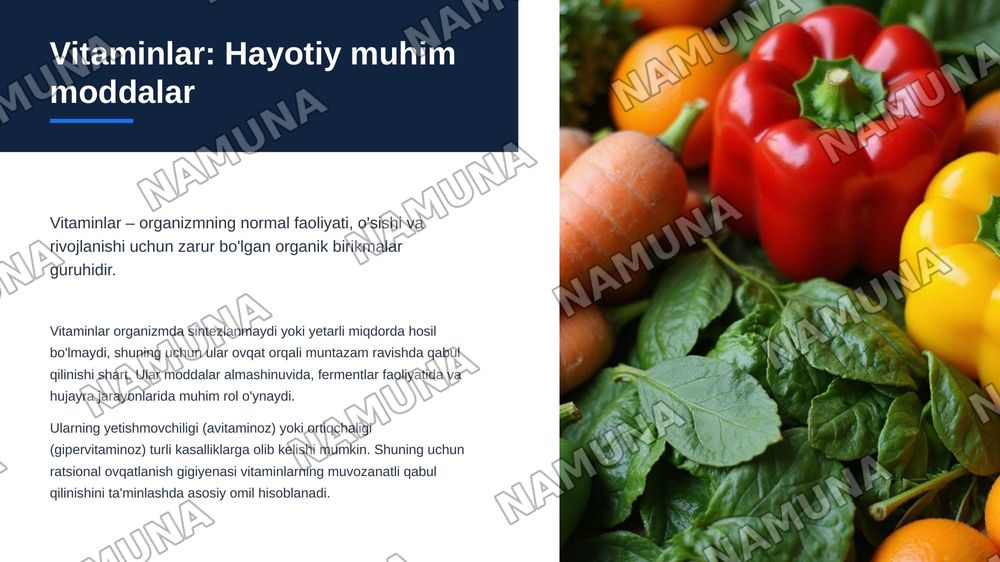 Yog’da eriydigan vitaminlarning ovqatlanishdagi gigiyenik ahamiyati — zamonaviy taqdimot, 3-slayd
