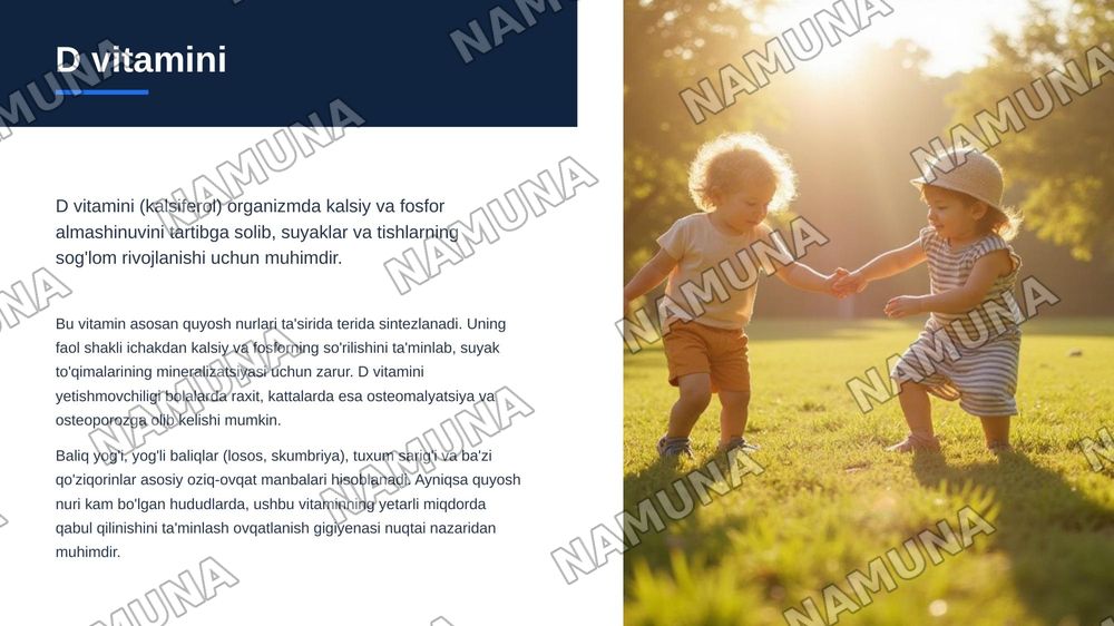 Yog’da eriydigan vitaminlarning ovqatlanishdagi gigiyenik ahamiyati — zamonaviy taqdimot, 7-slayd