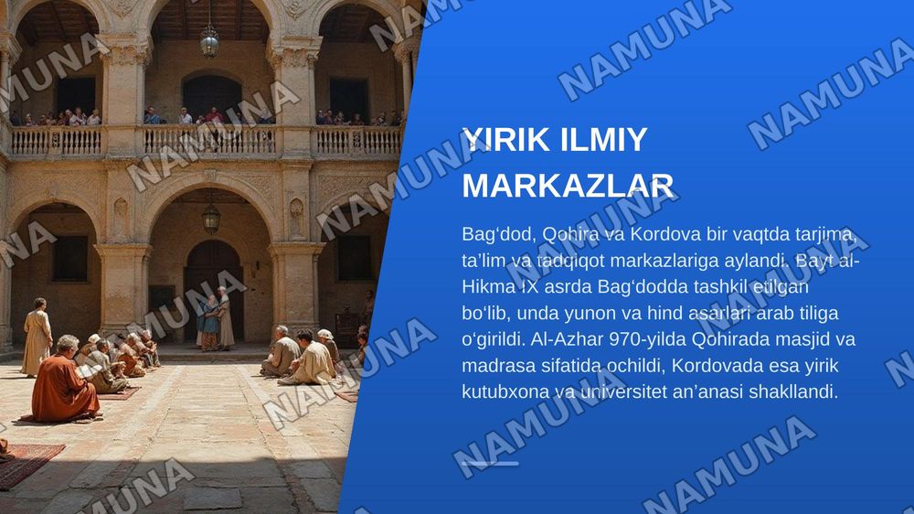 Islom svilizatsiyasi tarixni — zamonaviy taqdimot, 8-slayd