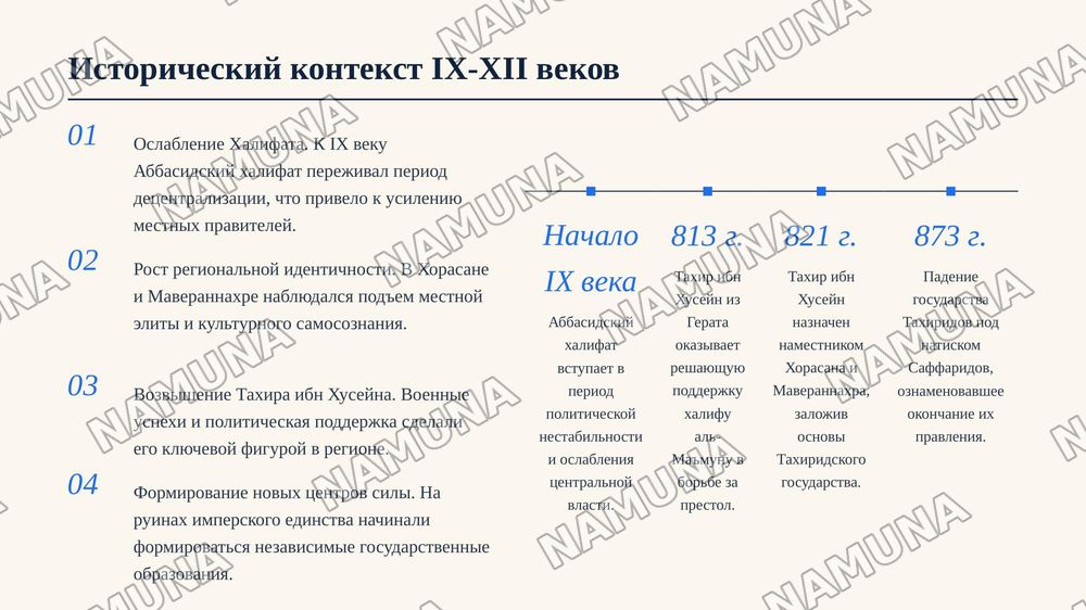 Узбекская государственность в IX-XII вв.
Государство Тахиридов (821-873 гг) — zamonaviy taqdimot, 3-slayd