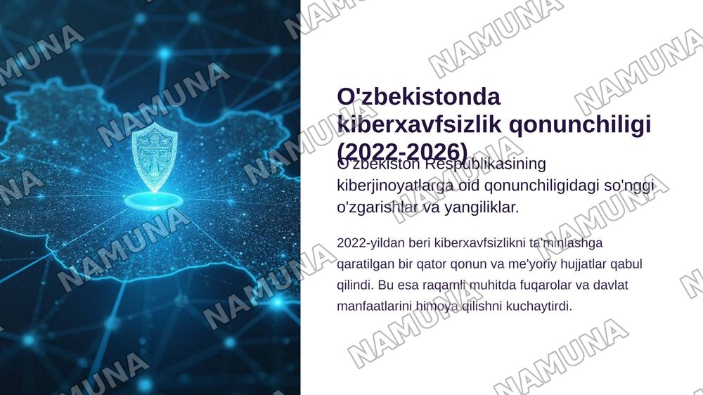 Kiberjinoyatlar va ularning huquqiy tartibga solinishi — zamonaviy taqdimot, 6-slayd