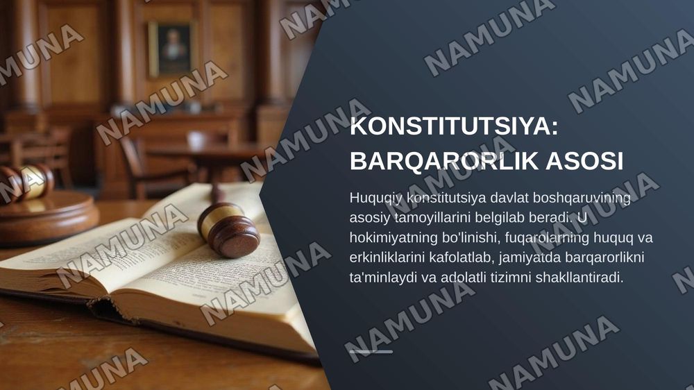 Huquqiy konstitutsiya va muzokaralarni muofaqiyatli olib borish metodikasi — zamonaviy taqdimot, 3-slayd