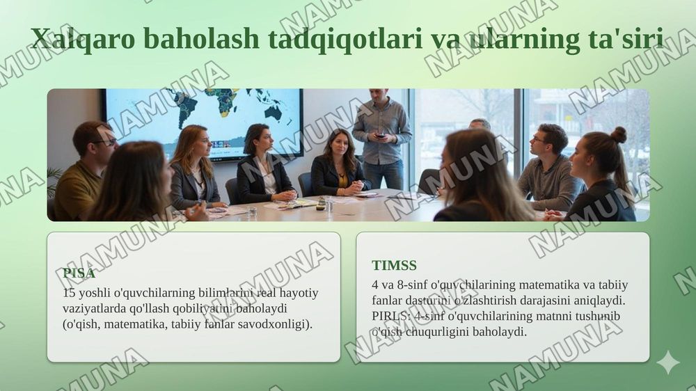 Xorijiy mamlakatlarning fan dasturini tahlil qilish va takomillashtirish boʻyicha xulosa tayyorlash — taqdimot, 7-slayd