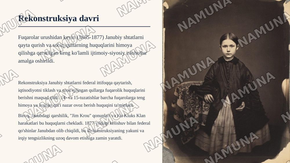 XIX asrning ikkinchi yarmida AQSh — zamonaviy taqdimot, 5-slayd