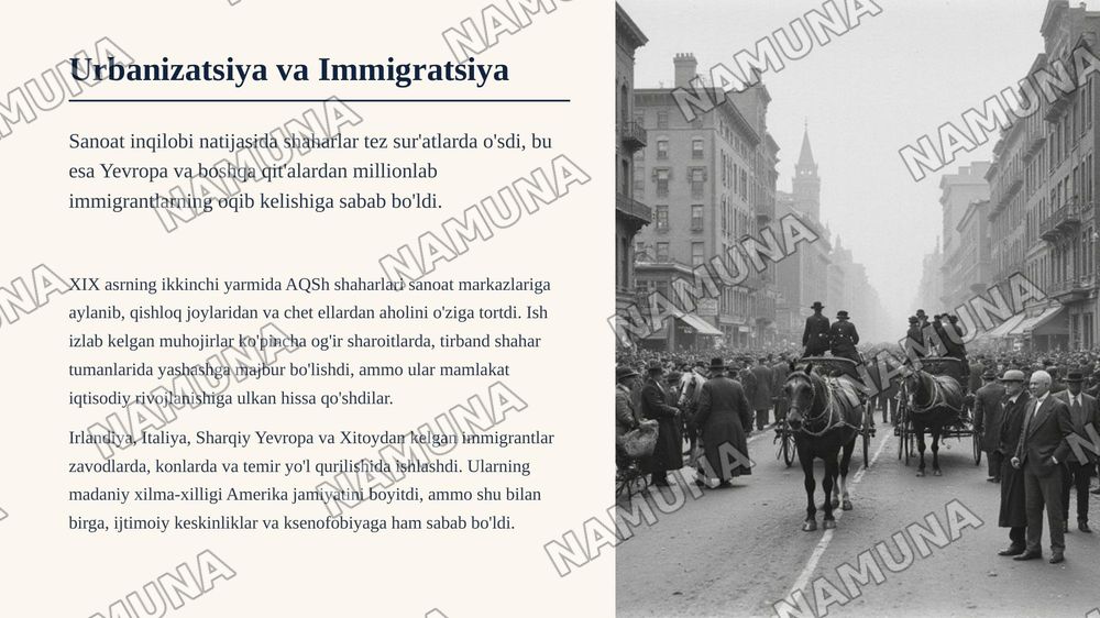 XIX asrning ikkinchi yarmida AQSh — zamonaviy taqdimot, 8-slayd