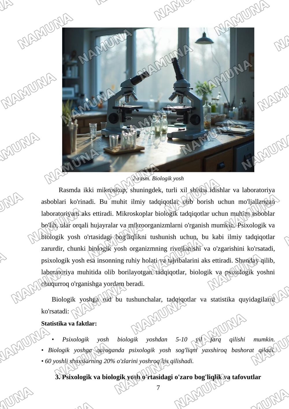 Psixologik va biologik yosh — mustaqil ish, 7-varaq