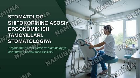 Stomatolog shifokorining asosiy ergonomik ish tamoyillari. Stomatologiya boʻlimlari va ularning tashkil etilishi — zamonaviy taqdimot