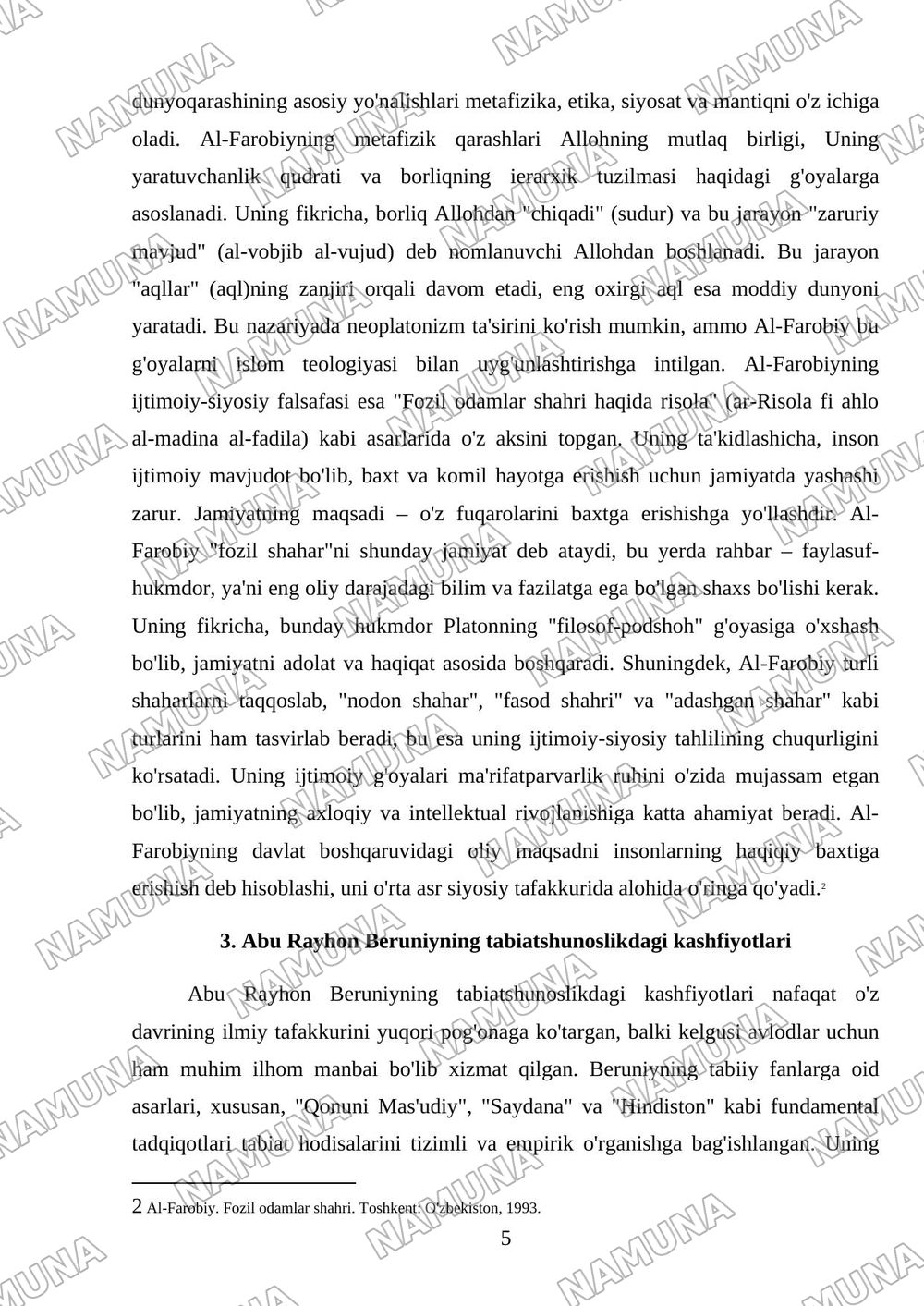 Sharq uyg‘onish davri Al Xorazmiy Al Farobiy Abu Rayhon Beruniy Abu Ali Ibn Sino — mustaqil ish, 5-varaq