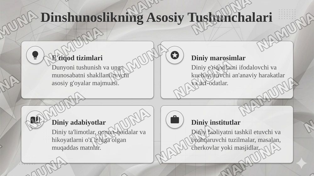 Dinshunoslik — taqdimot, 4-slayd