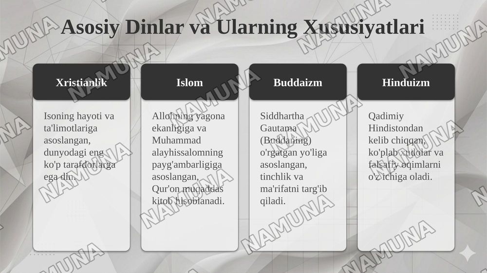 Dinshunoslik — taqdimot, 6-slayd
