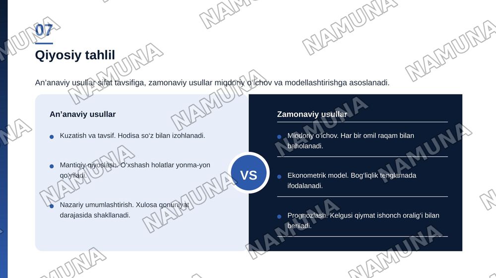 Iqtisodiy tadqiqotlarning o‘ziga xos usullari va ularni O‘zbekiston iqtisodiyotini tahlil qilishda qo‘llash. — zamonaviy taqdimot, 8-slayd