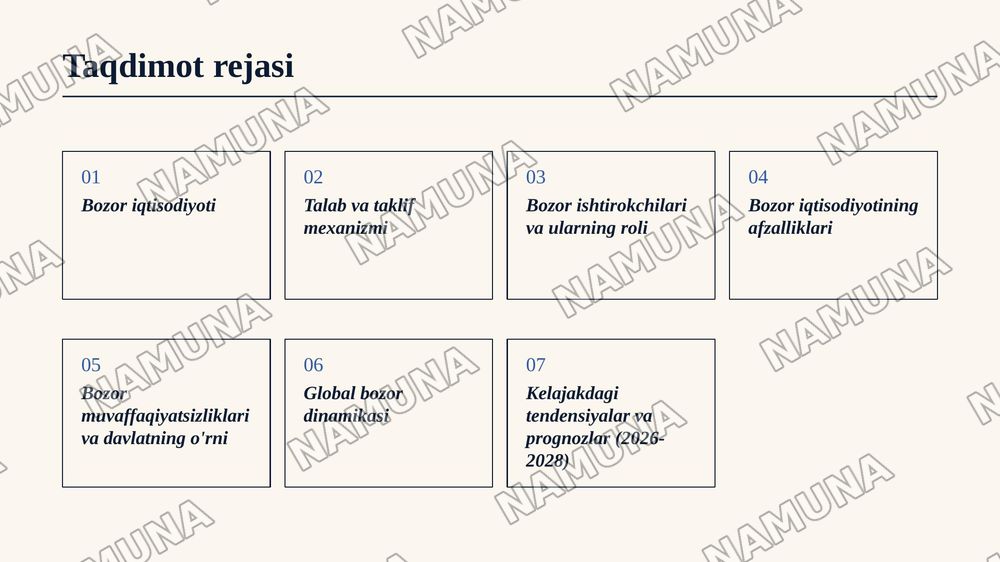Bozor iqtisodiyotining mazmuni va amal qilishi — zamonaviy taqdimot, 2-slayd