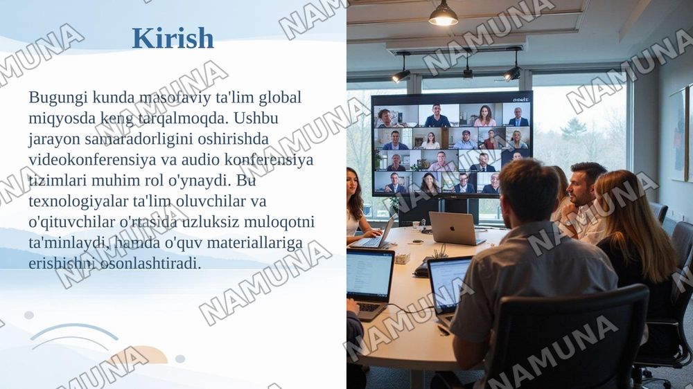 Masofaviy ta’limda Videokonferensiya va audio konferensiya tizimlari va ulardan foydalanish. — taqdimot, 3-slayd