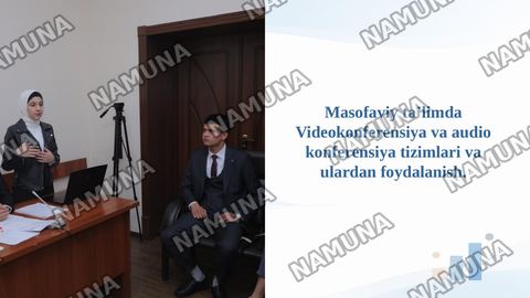 Masofaviy ta’limda Videokonferensiya va audio konferensiya tizimlari va ulardan foydalanish. — taqdimot