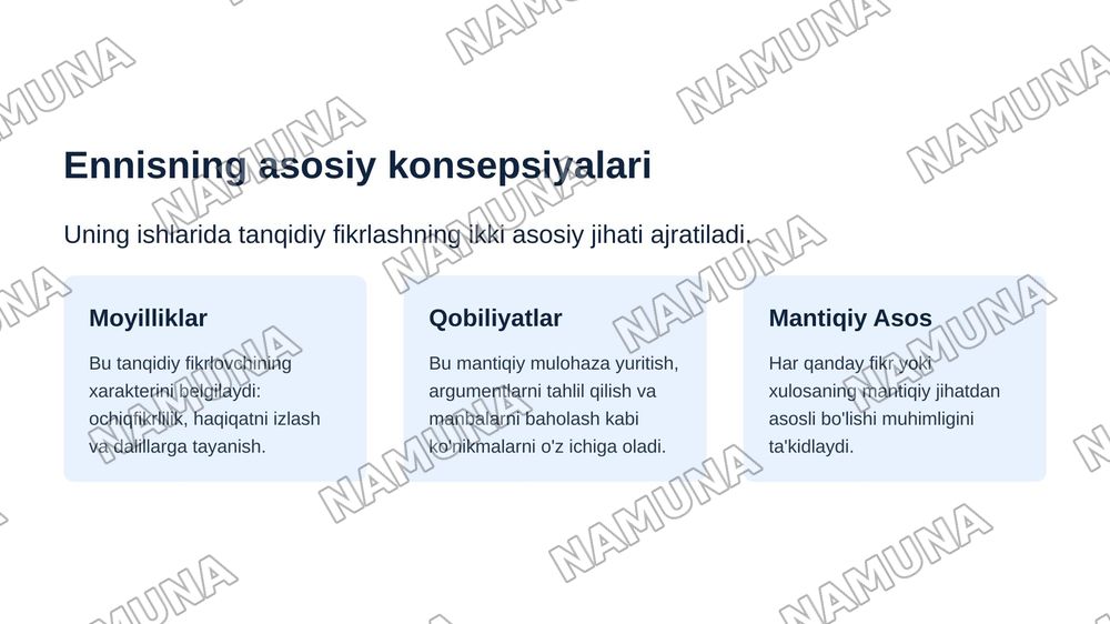 Robert Ennis hayoti va ijodi

Ingliz tilida — zamonaviy taqdimot, 6-slayd