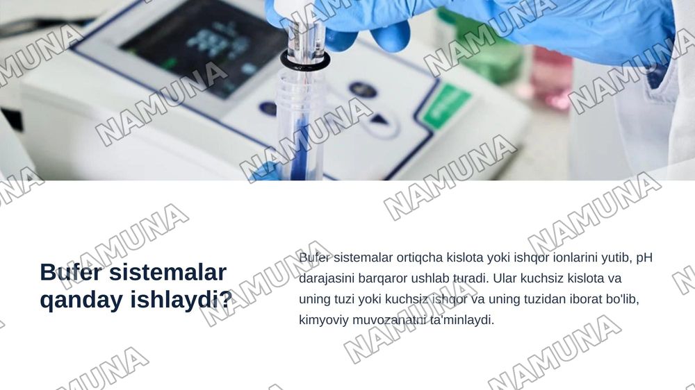 Organizmda bufer sistemalarning vazifasi. — zamonaviy taqdimot, 4-slayd