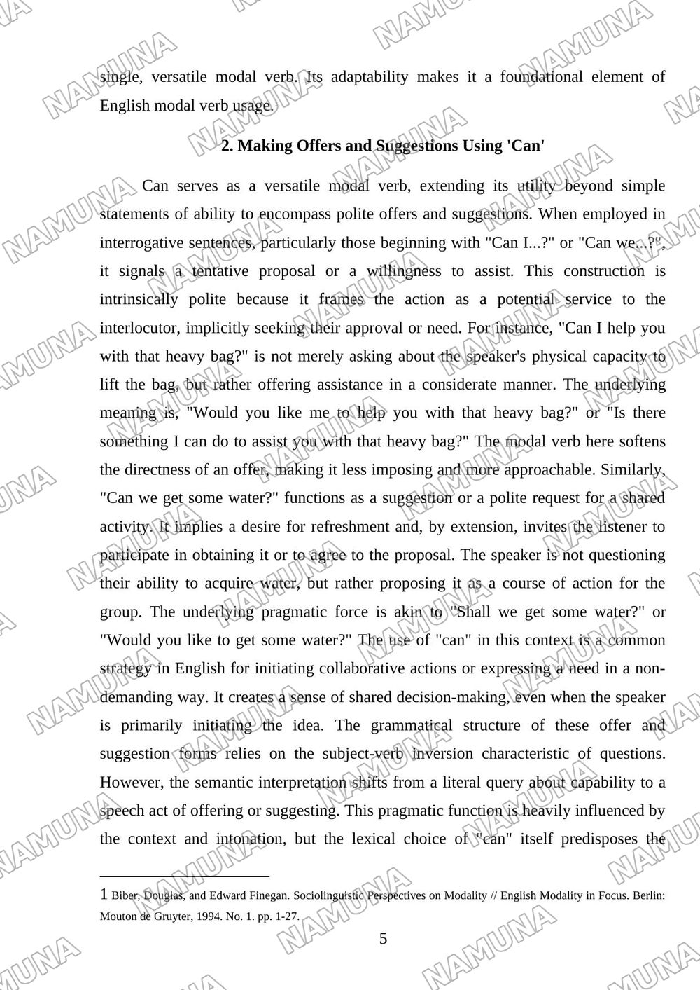 Grammar: Modal verbs: Can, Offers, Requests, and Permission. — mustaqil ish, 5-varaq