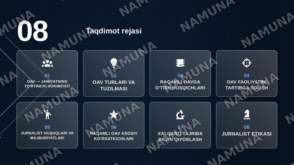 Özbekiston Respublikasida ommaviy—axborot vositalarining faoliyati — zamonaviy taqdimot, 2-slayd