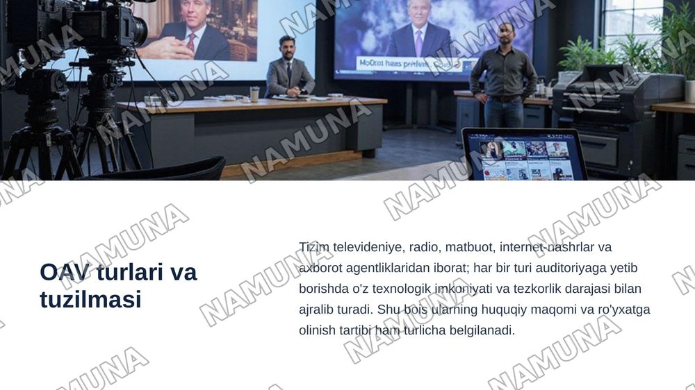 Özbekiston Respublikasida ommaviy—axborot vositalarining faoliyati — zamonaviy taqdimot, 5-slayd