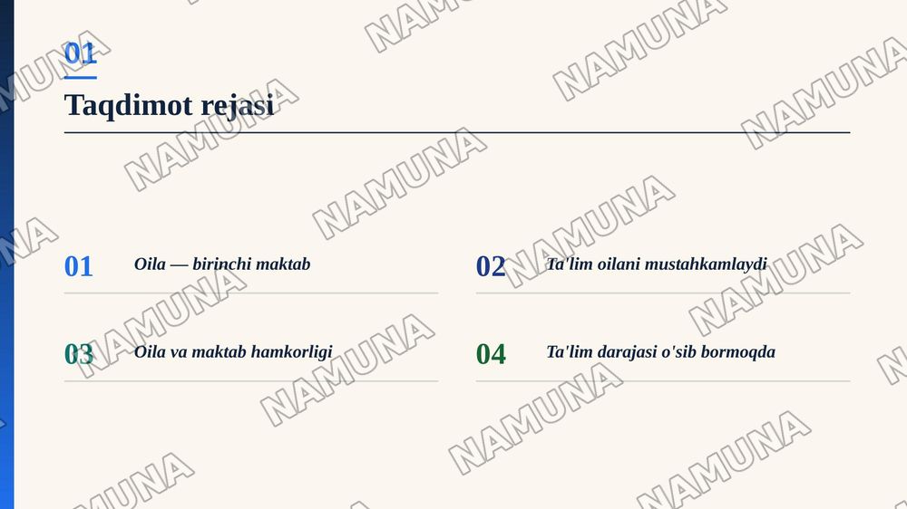 Oila va taʼlim — zamonaviy taqdimot, 2-slayd
