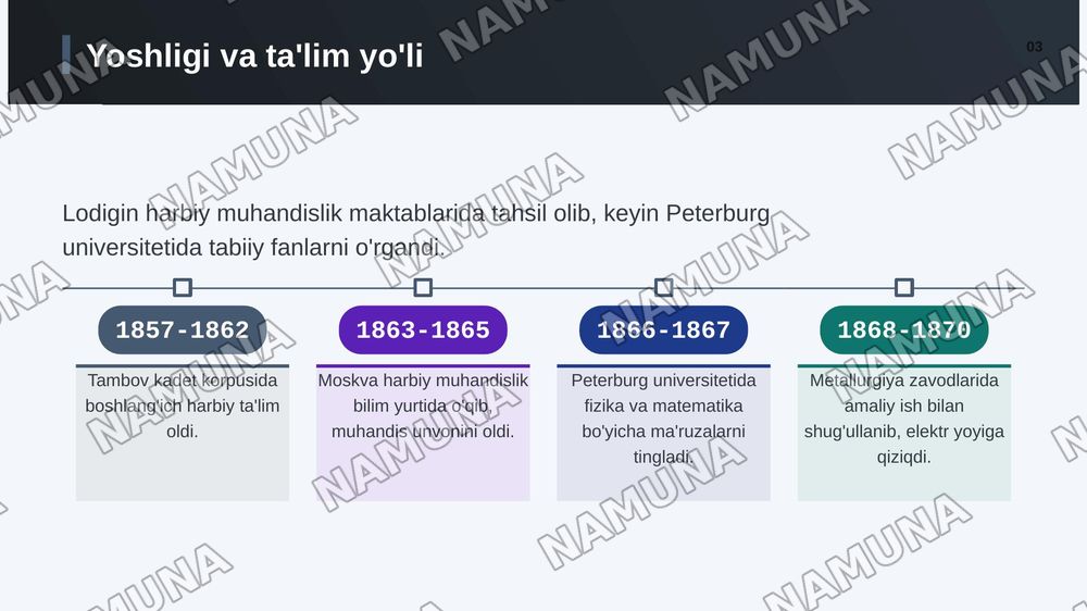 A. Lodigin olimning avtobiografiyasi va yaratgan qonunlari va qurilmalari — zamonaviy taqdimot, 4-slayd