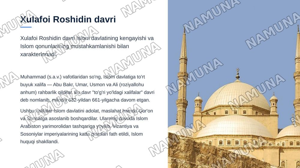 Islom dini tarixi va mohiyati — zamonaviy taqdimot, 8-slayd