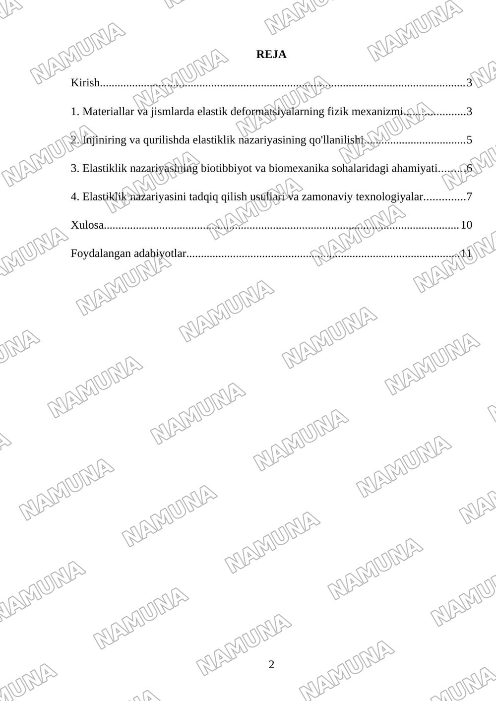 Elastiklik nazaryasining amalda qollanilishi — mustaqil ish, 2-varaq