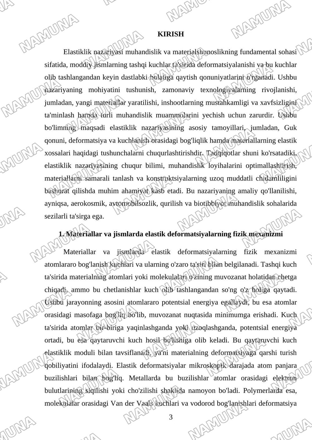 Elastiklik nazaryasining amalda qollanilishi — mustaqil ish, 3-varaq