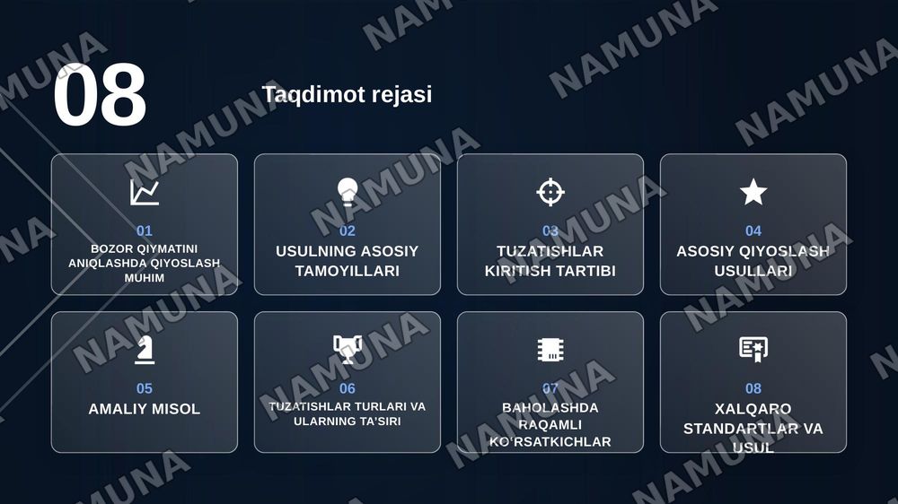 Ko‘chmas mulk obyektini baholashda sotuvlarni qiyoslash usullari — zamonaviy taqdimot, 2-slayd