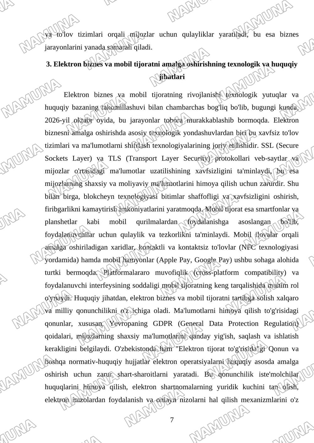 elektron biznes va mobil tijorat — mustaqil ish, 7-varaq