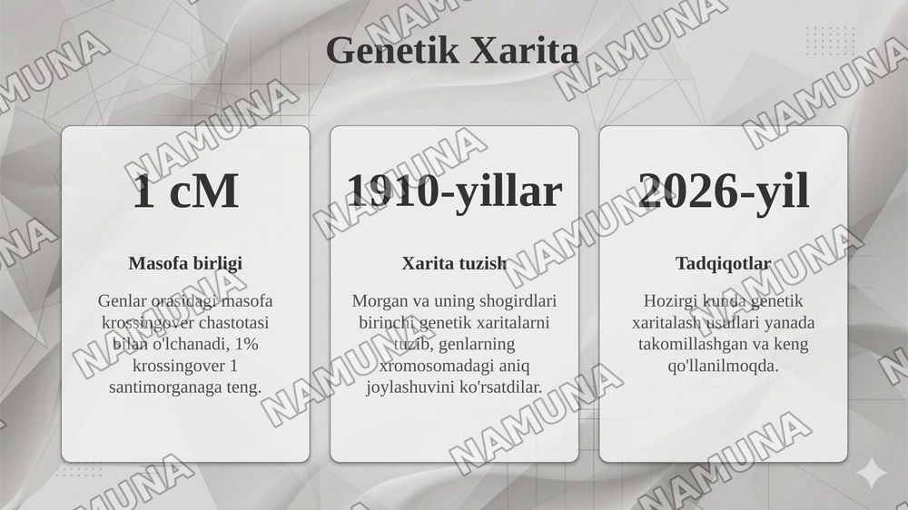 T.G.MORGANNING IRSIYATNING XROMOSOMA NAZARIYASI. GENLARNING BIRIKISH HODISASI, KROSSINGOVER. BELGILARNING JINSGA BIRIKKAN HOLDA IRSIYLANISHI. — taqdimot, 7-slayd