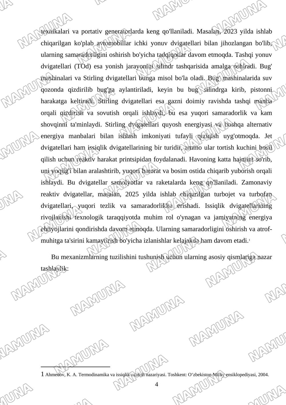 Issiqlik dvigatellar . Sovutgichlar — mustaqil ish, 4-varaq